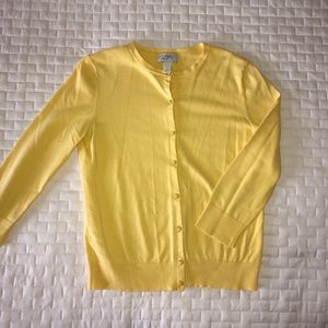 Bright yellow cardigan